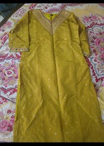 Mustard elegant kurta set