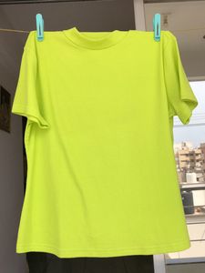 Neon High Neck Ribbed Top