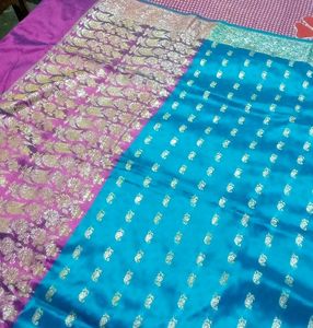 Banarshi Silk Pure 100% Zari Worked Saree 😍