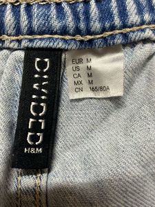 H&amp;M Wide Leg Blue Denim Jeans - [Size:36]
