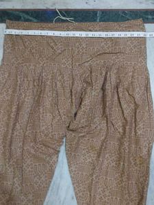 Printed Brown Patiala Pants