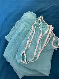 Blue Kurta set with slip and churidar