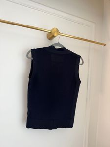 Zara Navy Blue Sleeveless Knit Vest