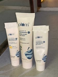 Set of 3 plum (sunscreen+mosturizer+face wash)