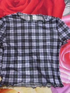 Checkered Mesh Top