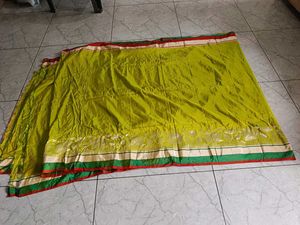 Florocent Green And Red New Saree