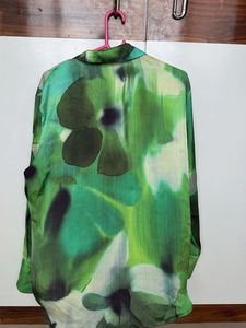 Stylish Green Abstract Print Shirt