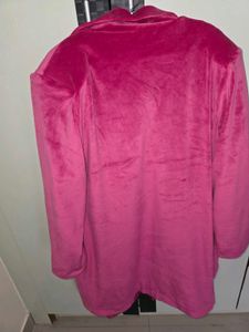 Bright Pink Velvet Coat
