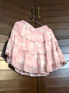 AND Pink Tie-Dye Crop Top &amp; Skirt Set