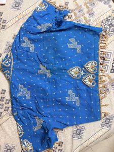 Exquisite Blue Embellished blouse