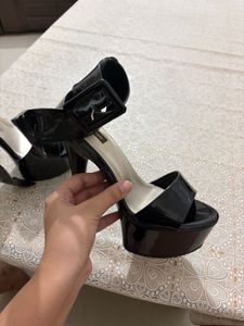 Black Patent Platform stiletto Heels