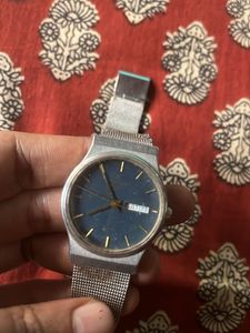 Classic Silver Mesh Band Watch