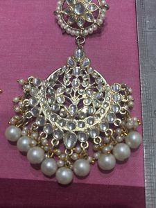 Elegant Pearl &amp; Stone Dangle Earrings