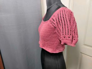 Cropped Roadster pink top