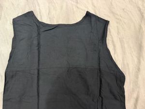 Elegant Black Kurta with Red shrug
