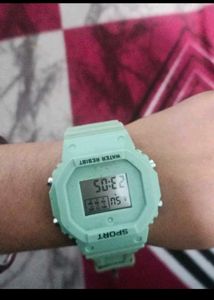 Mint Green Digital Sport Watch