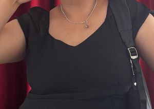 Silver Chain with Purple Pendant