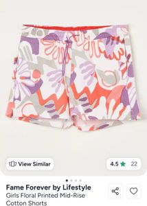 Girls Floral Print Shorts