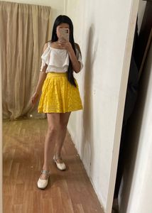 Forever 21 Yellow Mini Skirt