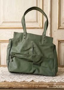 Stylish Light Grey Faux Leather Handbag