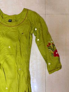 Beautiful Lime Green Anarkali Gown
