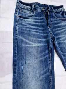 Stylish Blue Washed Denim Jeans