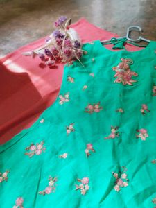Green Floral Sleeveless Dress