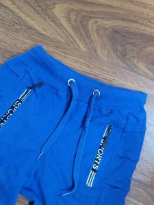 Blue Casual Kids Pants