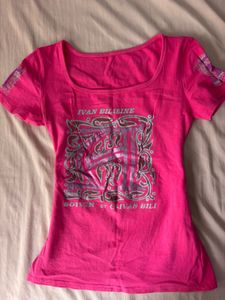 y2k Hot Pink Graphic Tee