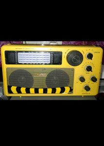 Vintage Yellow Portable Radio