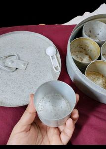 Rare Vintage Pure Aluminium masala box
