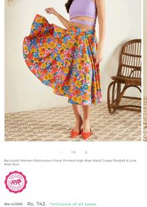 Floral Print Skirt- Berrylush Brand