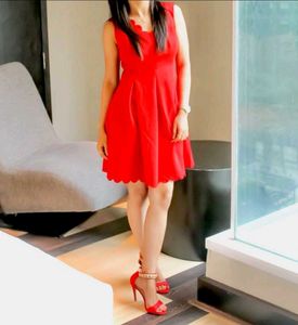 Red Embellished Strappy Heels