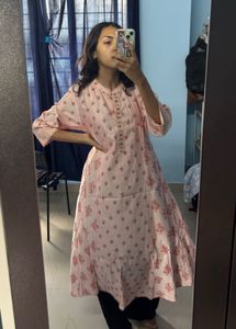 Pink Floral Kurta