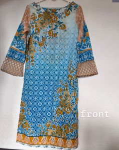 AJIO Boat Neck Printed Kurti Set