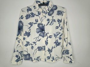 Floral Print Button-Up Blouse