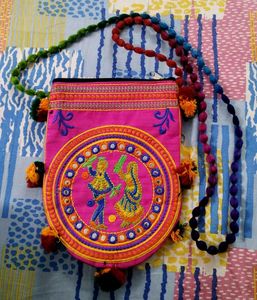 Boho Embroidered Colourful Sling Bag