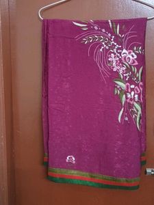 Elegant Floral Embroidered Saree