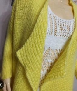 Yellow Knit Cardigan