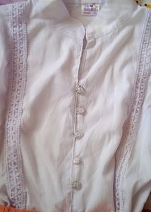 White n Orange Top