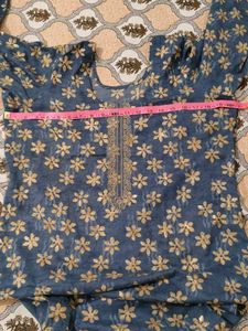 Embroidered Teal Kurta Set with Dupatta