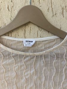 Sheer Crinkle Long Sleeve Top