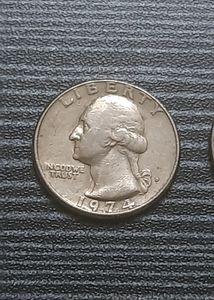 5 Antique 1974-1986 USA Washington Quarter Dollar