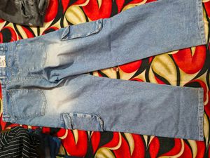 Light Wash Cargo Jeans