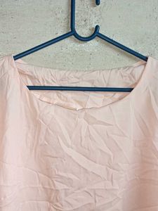 Trendy Soft Pink Crinkle Top