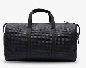 Police Black Textured Duffle Bag