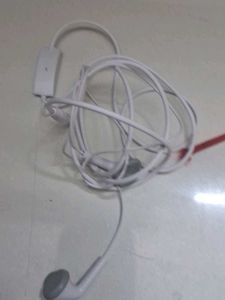 White Earphones with Mic
