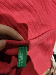 Vibrant Red Ribbed Tank Top