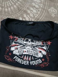Rock Festival Graphic Print Top
