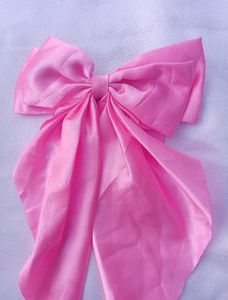 Satin Long Tail Hair Bow Clip